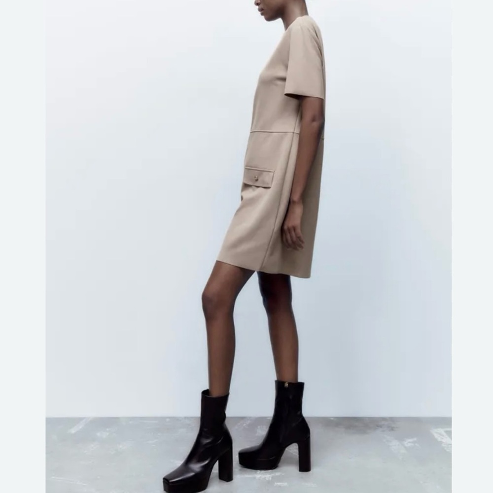 Zara Faux suede dress